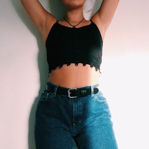 black crop top
